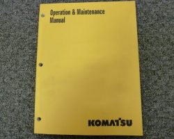 Komatsu Bulldozers Models D475Asd-5-E0, Super Dozer Owner Operator Maintenance Manual - S/N 30001-30070