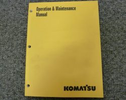 Komatsu Crawler Loaders Model D20P-6 Owner Operator Maintenance Manual - S/N 62350-UP