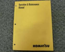 Komatsu Crawler Loaders Model D21A-7-Trimming Dozer Owner Operator Maintenance Manual - S/N 80805-UP