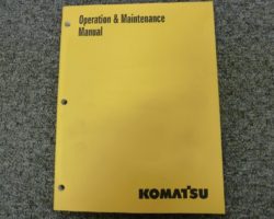 Komatsu Crawler Loaders Model D57S-1 Owner Operator Maintenance Manual - S/N 9001-20000