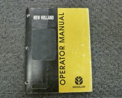 New Holland CE Loader backhoes model B90BLR Operator's Manual