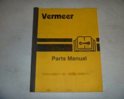 Vermeer T600D Trencher Parts Catalog Manual