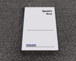 Volvo EC55D Excavator Owner Operator Maintenance Manual