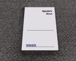Volvo VHK 110 Motor Grader Owner Operator Maintenance Manual