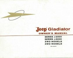 1963 Jeep Gladiator Owner Operator User Guide Manual