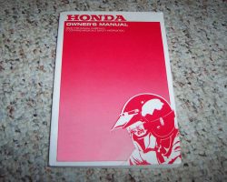 1984 Honda CR125R Motorcycle Owner's Manual
