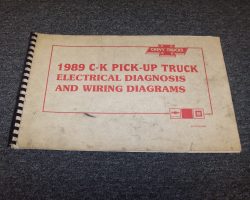 1989 Chevrolet C/K Pickup Truck Electrical Wiring Diagrams Manual