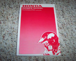 1989 Honda GL1500 Goldwing Motorcycle Owner's Manual