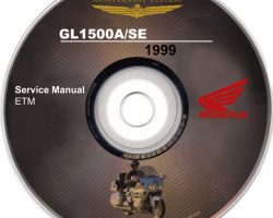 1999 Honda GL1500A & GL1500SE Gold Wing Motorcycle Service & Electrical Troubleshooting Manual CD