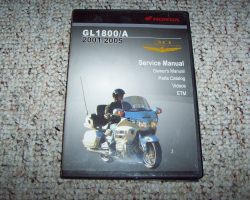 2002 Honda GL1800 & GL1800A Gold Wing Motorcycle Service & Electrical Troubleshooting Manual CD