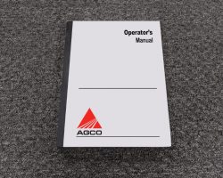 AGCO Allis 72503576 Operator Manual - 9630 / 9650 / 9670 / 9690 Tractor (predelivery report)