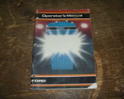 Operator's Manual for FORD Tractors model 345D