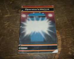 Operator's Manual for FORD Tractors model 9600