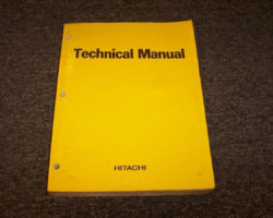 Hitachi Ex Series model Ex120-2 Excavators Shop Service Repair Manual