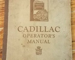 1926 Cadillac 314 Owner's Manual