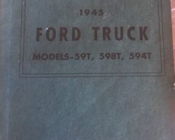 1945 Ford Truck 59T 598T 594T Owner's Manual