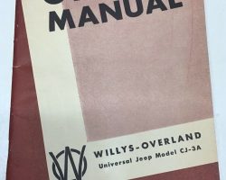 1948 Jeep CJ-3A Owner's Manual