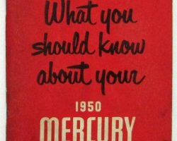 1950 Mercury Eight 8 Series Owner's Manual