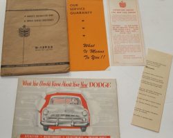 1951 Dodge Wayfarer Owner's Manual Set