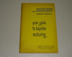 1951 Mercury Eight 8 Series Owner's Manual