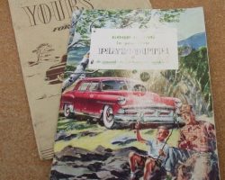 1951 Plymouth Cranbrook, Cambridge & Concord Owner's Manual Set