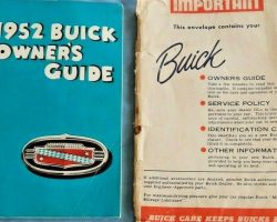 1952 Buick Super Owner's Manual Set