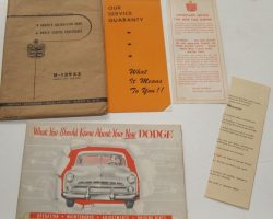 1952 Dodge Coronet Owner's Manual Set