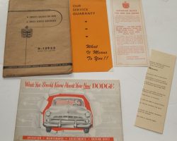 1952 Dodge Wayfarer Owner's Manual Set