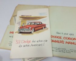 1953 Dodge Coronet Owner's Manual Set