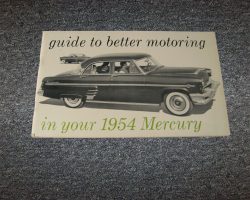 1954 Mercury Custom Owner's Manual