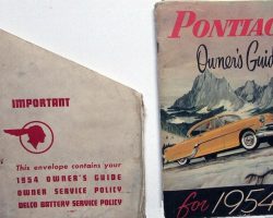 1954 Pontiac Chieftain Owner's Manual Set