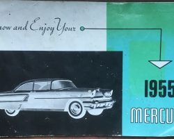 1955 Mercury Montclair Owner's Manual