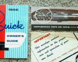 1956 Buick Roadmaster Owner's Manual Set