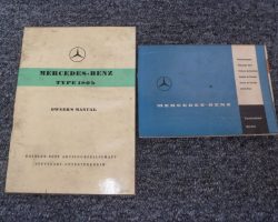 1960 Mercedes Benz 180b Owner's Manual Set