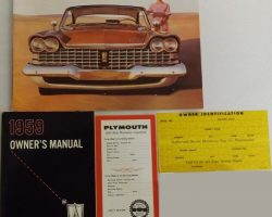 1959 Plymouth Belvedere, Savoy, Fury & Suburban Owner's Manual Set