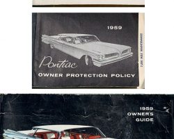 1959 Pontiac Bonneville, Catalina & Star Chief Owner's Manual Set