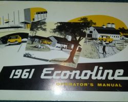 1961 Ford E-100 Econoline Owner's Manual