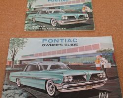 1961 Pontiac Bonneville, Catalina & Star Chief Owner's Manual Set