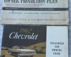 1962 Chevrolet Impala Owner's Manual Set