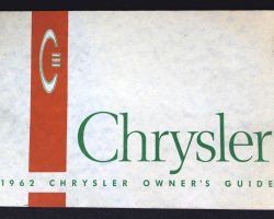 1962 Chrysler 300 Owner's Manual