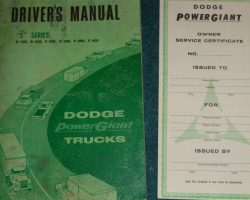 1962 Dodge Trucks Owner's Manual Set