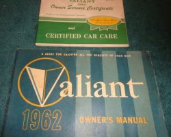 1962 Plymouth Valiant Owner's Manual Set