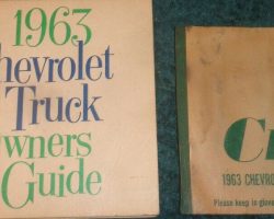 1963 Chevrolet Truck Owner's Manual Set
