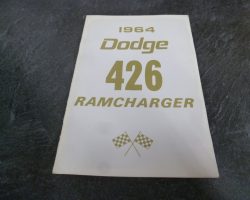 1964 Dodge Ramcharger 426 Owner's Manual