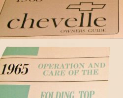 1965 Chevrolet Chevelle Owner's Manual Set