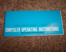 1965 Chrysler 300 Owner's Manual