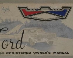 1965 Ford Custom Owner's Manual