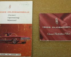 1965 Oldsmobile F-85, Cutlass & Vista Cruiser Owner's Manual Set
