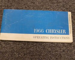 1966 Chrysler 300 Owner's Manual