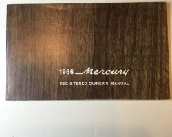 1966 Mercury S-55 Owner's Manual